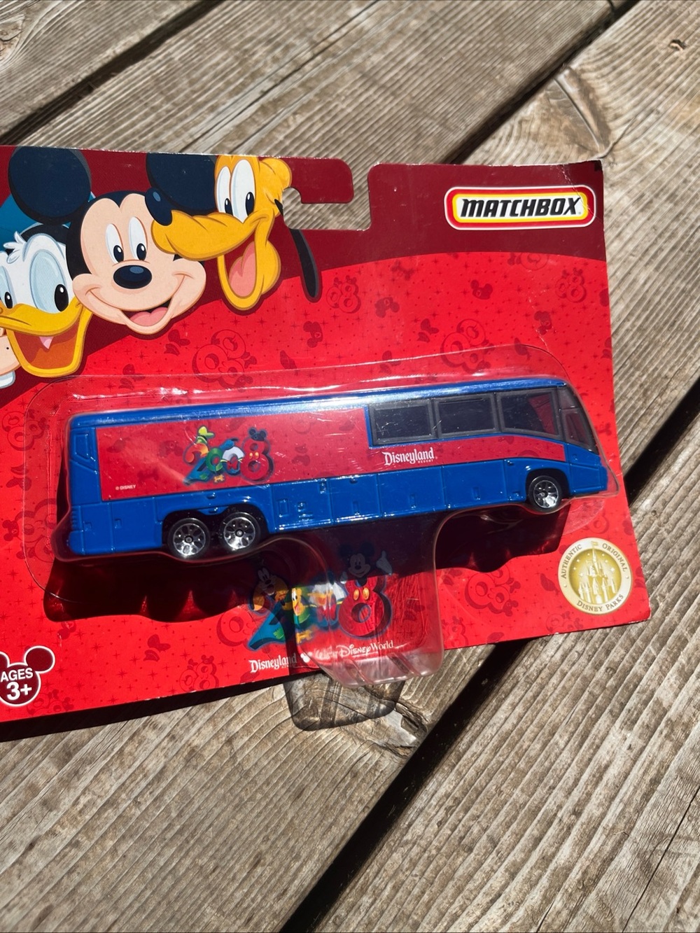 Match Disneyland Blue & Red Tour Bus Toy